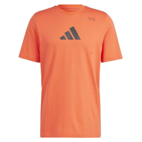 adidas M TRAINING CAT G T Pánske športové tričko, oranžová, veľkosť