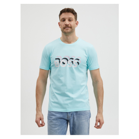 Svetlomodré pánske tričko Hugo Boss Tessler