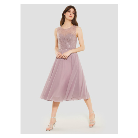 Swing Koktejlové šaty 5AF09900 Ružová Regular Fit