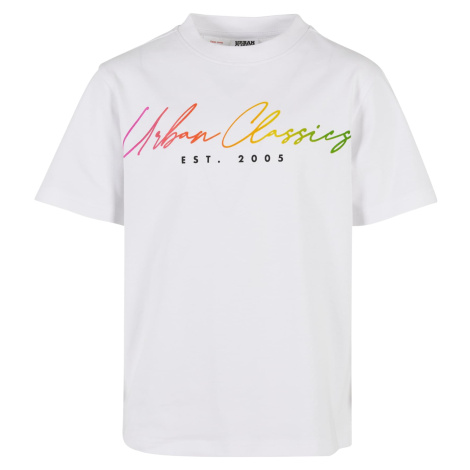 Boys Script Logo T-Shirt White Urban Classics