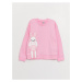 LC Waikiki Crew Neck Embroidered Long Sleeve Girl's Sweatshirt