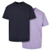 Heavy Ovesized Tee 2-Pack Halfnavy+Lavender