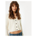 Koton Knitted Cardigan V-Neck Buttoned Long Sleeve