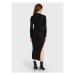 Brave Soul Úpletové šaty LKD-237SPALDINGA Čierna Slim Fit
