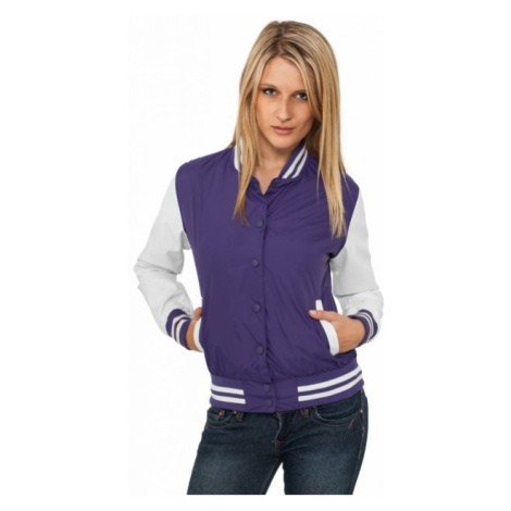 Urban Classics Ladies Light College Jacket pur/wht