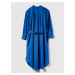 Modré dámske košeľové midi šaty GAP