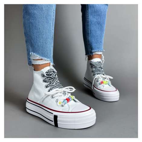 Biele členkové tenisky iMóda