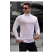 Madmext Ecru Slim Fit Half Turtleneck Men's Knitwear Sweater 6343