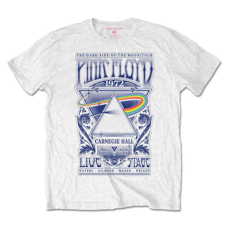 Pink Floyd tričko Carnegie Hall Poster Biela
