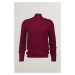 SVETER GANT COTTON PIQUE HALFZIP RICH WINE