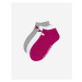 Converse Ponožky 3 páry Ružová Biela Strieborná