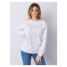 Women's white sweatshirt with application