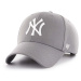 Šiltovka 47brand MLB New York Yankees šedá farba, s nášivkou, B-MVPSP17WBP-DY