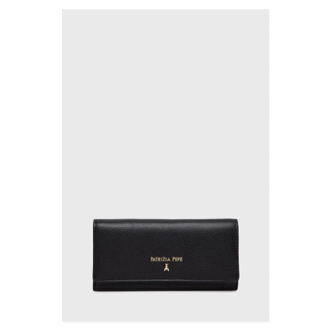 Kožená peňaženka Patrizia Pepe dámsky, čierna farba, CQ0215 L001