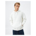 Koton Hooded Sweat Kangaroo Pocket Detailed Long Sleeve Ribbon