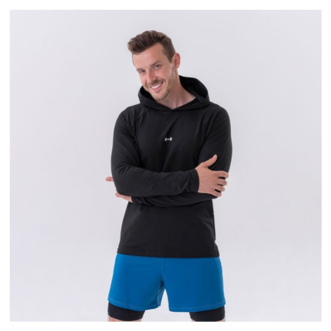 NEBBIA Pánske Tričko Long-Sleeve Hoodie Black  LL