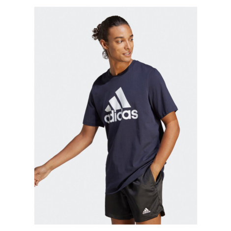 Adidas Tričko Essentials Single Jersey Big Logo T-Shirt IC9348 Modrá Regular Fit