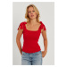 Cool & Sexy Women's Red Knitwear Blouse YV236