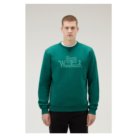 Mikina Woolrich Organic Cotton Sweatshirt Zelená