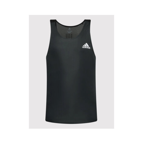 Adidas Funkčné tričko Own The Run Singlet HB7457 Čierna Slim Fit