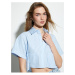 Koton Crop Shirt Short Sleeve Cargo Pocket Buttoned