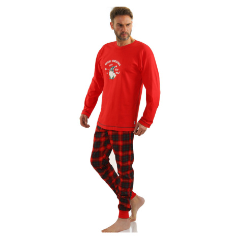 Pánske pyžamo 2576 Červená Sesto Senso