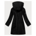 Krátký černý dámský kabát s kapucí model 16292871 - Ann Gissy