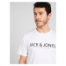 JACK & JONES Tričko 'Bla Jack'  čierna / biela