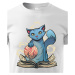 Detské fantasy tričko s mačkou - tričko pre milovníkov mačky a fantasy