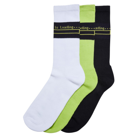 Loading Socks 3-Pack White/Black/Frozen Yellow