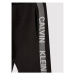 Calvin Klein Jeans Teplákové nohavice Dimension Logo IB0IB01047 Čierna Regular Fit