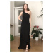 Trendyol Saks Buzgü Detailed Evening Dress & Graduation Dress Black