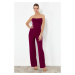 Trendyol Plum Corset Detailed Woven Jumpsuit