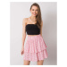 SUBLEVEL Light pink skirt with polka dots