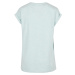Women's T-shirt Melange Extended Shoulder Tee aqua melange