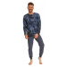 Pánske pyžamo Greg modré batikované