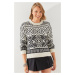 Bianco Lucci Women's Jacquard Sweater