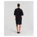 Šaty Karl Lagerfeld Sslv Embroidery Shirt Dress Black