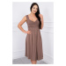 Cappuccino dress with wide shoulder straps