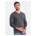 Ombre Men's unprinted longsleeve with a v-neck - graphite