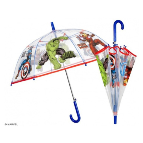 Perletti Kids, Detský automatický dáždnik AVENGERS Transparent, 75282