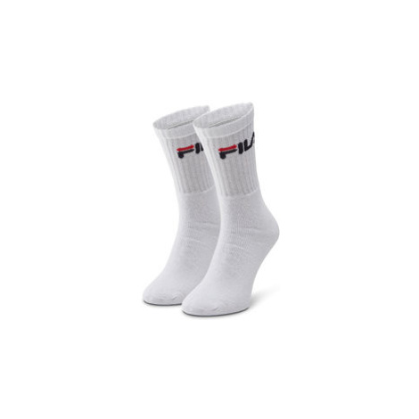 Fila Súprava 3 párov vysokých ponožiek unisex F9505 Biela