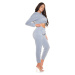 Sexy Sporty 2Piece Set-Crop Hoodie and Pants white