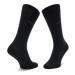Hugo Súprava 2 párov vysokých pánskych ponožiek Allover Logo 50473191 Čierna