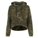 Build Your Brand Dámska crop mikina BY065 Olive Camo