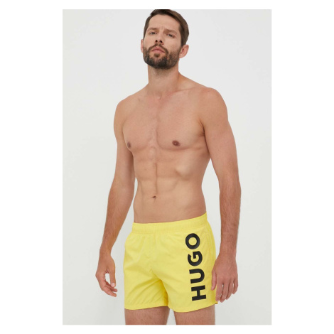 Plavkové šortky HUGO žltá farba,50469311 Hugo Boss
