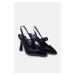 Trendyol Black Belted Buckle Detailed Women's Heeled Shoes