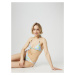 florence by mills exclusive for ABOUT YOU Bikinový top 'Crystal Waters'  svetlomodrá / svetlozel