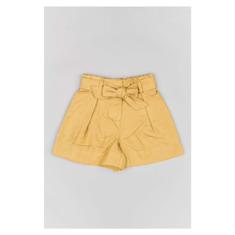 Detské krátke nohavice zippy béžová farba, jednofarebné, nastaviteľný pás
