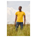 Yellow Iconic Combed Cotton T-shirt Fruit of the Loom